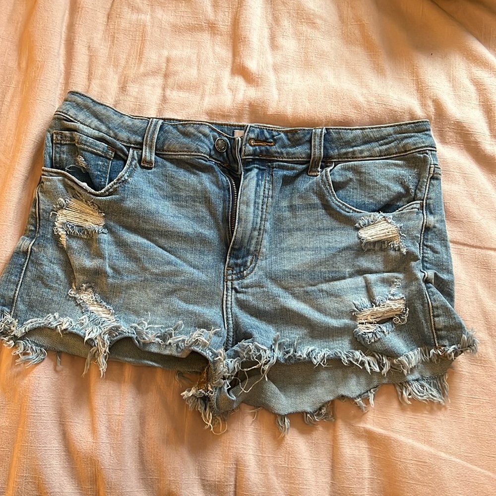 Studio Blue distressed denim shorts